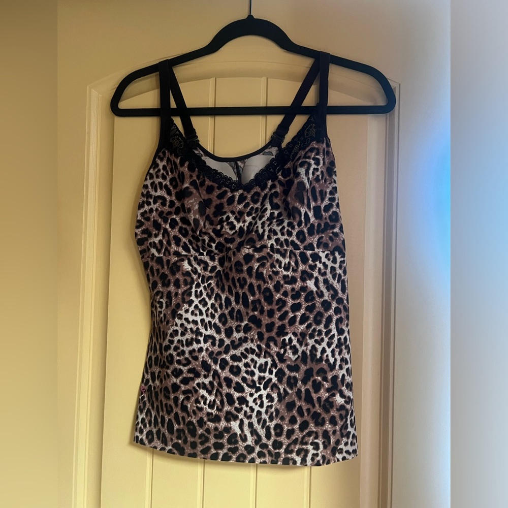 Ruby Ribbon leopard lace cami 36